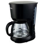 Igenix IG8127 Filter Coffee Maker, 10 Cup Carafe, Anti Drip and Keep Warm Function, Removable Funnel for Easy Cleaning, 1.25 litres, External Water Level Gauge, Black