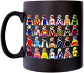 Horse Racing & Jockey Colours Betting Gambling Klassek Sports Mug Flat Jump Race Coffee Tea 10oz Black Satin Gift Present