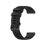 Yeejok 22mm Silicone Watch Bands Compatible for Fossil Men's Gen 5 Carlyle / Gen 4 Explorist HR / Women's Gen 5 Julianna Smart Watch, Replacement Quick Released Sport Fitness Watch Strap-Black