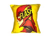 MONK MATTERS The Flash DC Comics/Movie Micro Satin Cushion Cover with Fillers Inside Size 12x12 Inches