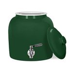 Geo Sports Porcelain Water Dispenser (Solid Color Series); Lid and Valve Included, E-Comm Shipping Ready (Solid Green)