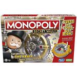 Monopoly Secret Vault Board Game for Kids Ages 8 and Up, Family Board Game for 2-6 Players, Includes Vault