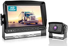 FOOKOO Ⅱ HD Backup Camera System Kit,7''1080P Reversing Monitor+IP69 Waterproof Rear View Camera,Sharp CCD Chip, 100% Not Wash Up,Truck/Semi-Trailer/Box Truck/RV (FHD1-Wired)