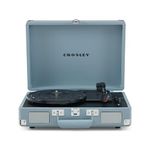 Crosley Cruiser Plus Portable Turntable - Bluetooth Record Player, 3-Speed Suitcase Vinyl Player, Home Turntables for Vinyl Records, Built in Stereo Speakers, Bluetooth Receiver, AUX Input, Tourmaline