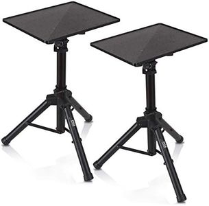 Pyle Laptop Projector Tripod Stand - 2 Pcs Computer, Book, DJ Equipment Holder Mount Height Adjustable Up to 52 Inches w/ 20'' x 16'' Plate Size - Perfect for Stage or Studio Use - Pyle