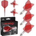 Mission Darts Force 90 | Integrated Precision Moulded Dart Flight And Shaft System, Pack of 3 Professional Durable Combined Dart Flights And Stems | Standard No.6 (Red Gradient, Medium)