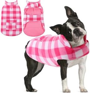 AOFITEE Dog Jacket Plaid Dog Winter Coat, Warm Dog Puffer Jacket, Small Dog Sweater, Reversible Dog Cold Weather Coat for Small Dogs, Waterproof Dog Winter Jacket for Small Medium and Large Dogs, M