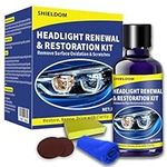 SHIELDOM Car Headlight Renewal & Restoation Kit, Auto Headlamp Polish Repair Set Remove Surface Oxidation & Scratches - 30ML