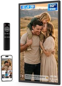 Arktronic 32 inch Large Digital Picture Frame, 1920x1080 FHD Matte Display, WiFi Digital Photo Frame with Remote, 64GB Storage, Auto-Rotate, Share Photo/Video via Apps/Email, USB/Mirco SD, Black