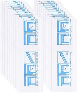 TOYMIS 20pcs Fly Catcher Sticky Strip, Clear Fly Paper Strips Window Fly Trap Stickers for Windows Home School Restaurant Fruit Shop Farm