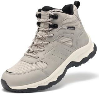 Women's Waterproof Hiking Boots Lightweight Non-Slip Outdoor 10, Grey