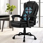 ALFORDSON Office Chair Ergonomic Massage Computer Chair Swivel Leather Executive Home Desk Chair Recliner Task Gaming Chair