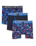 Crosshatch Men's LINAMO Boxer Shorts, Blue, L (Pack of 3)