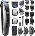 Cordless Hair Clippers for Men - GLAKER 3 in 1 Versatile Hair Trimmer with 13 Guards, 3 Detachable Blades & Turbo Motor, Professional Beard Grooming Kit for Barbers, USB C Rechargeable