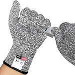 YENVINE Cut Resistant Gloves, Work Gloves,Digital High Performance Level 5 Protection, Food Grade Kitchen Glove (M)