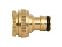 Divine Tree Brass Dual Universal Tap Connector For Threaded Tap 1/2 And 3/4 inch Pipe Adaptor Garden Water Hose Quick Connector for Garden Hose Pipe Fitting