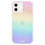 case-mate tough groove hard back case cover for apple iphone 12 mini 5.4 -iridescent Multi-Coloured