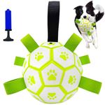 Dog Soccer Ball,Dog Ball,5.9" Interactive Toy Dog Ball with Grab Tags,Meet The Dog Toys for Air Catch,Dog Pool Play Ball and Tug of War, for Dogs.(Don't Chew)