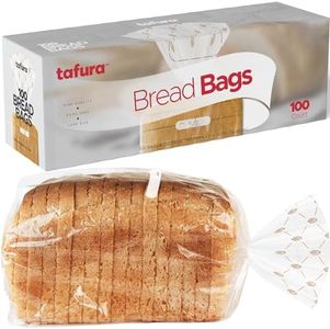 Bread Bags (100 Count) Bread Bags for Homemade Bread, Plastic Bread Bags with Twist Ties, 100 Clear Storage Bags, BPA Free