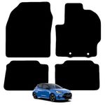 Carsio Carpet Car Mats For Toyota Yaris Hybrid 2020+ Tailored Fit Floor Mat Set Complete Accessory Black Custom Fitted - All Weather, Anti-Slip Backing & Black Trim