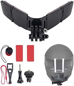 WLPREOE Motorcycle Helmet Chin Mount Kit for GoPro Hero 10, 9, 8, 7, 6, 5, 4, Session, 3+, 3, 2, 1, AKASO, SJCAM, Xiaomi Yi Action Cameras, Black