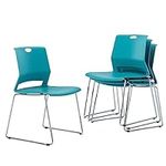 Sidanli Blue Stacking Chairs-Set of