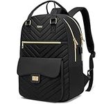 Laptop Backpack for Women,Back Pack with Charger for School University Work Travel Teacher Nurse,Sac a Dos Femme,Lady Gifts,Black