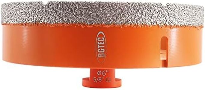 Dry Diamond Core Drill Bits,BGTEC 1pc 6" 150mm Diamond Hole Saw with 5/8-11 Thread for Porcelain Tile,Ceramic Granite Marble Stone Masonry Brick