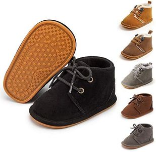 Meckior Baby Booties Newborn Infant Unisex Baby Girls Boys Velvet Rubber Anit-Slip Sole Shoes Toddler Fleece Cozy Winter Warm Prewalker Boots