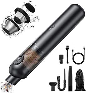 Handheld Vacuum Cordless Rechargeable 16,000PA Powerful Car Vacuum, Mini Portable Hand Held Vacuum Cleaner for Home, Car, Small Dust Buster for Dust, Sand, Crumbs (Black)