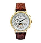 Peugeot Vintage Multi-Function Watch, Perpetual Calendar with Moon Phase, Brown, Large, Antique