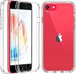 for iPhone SE 2022 Case, iPhone SE 2020 Case, Full Body Shockproof SE Case Built-in Screen Protector Anti-Scratch Drop Protection Slim Protective Bumper Cover for iPhone SE 2022/3rd/2020/8/7/6/6S