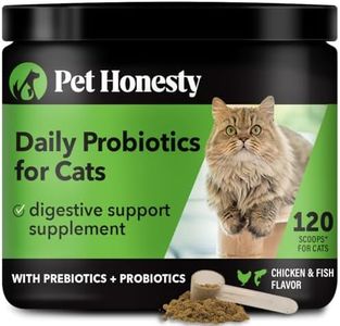 Pet Honesty Digestive Probiotics Max Strength for Cats Supplement - Bowel Support, Probiotic for Cats, Helps Maintain Gut Health, Supports Digestion, Immunity & Overall Health - 120 Scoops