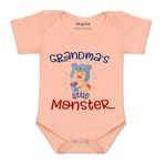 ARVESA Grandma Little Monster R-1246 Multicolor 3-6 Months Romper for Baby Boy & Girl dress