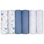 GLLQUEN BABY Muslin Squares Cloth for Baby, 6pack 70cm x 70cm Cotton Burp Cloths for Newborn, Absorbent & Breathable and Ideal to Clean, Wipe & Cover Newborns（Apple Paradise