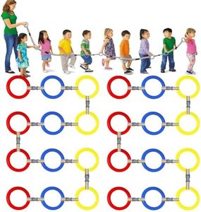 TOFFCAEA Safety Walking Rope, Toddlers Walking Rope for Preschool, Colorful Walking Rope Detachable Transition Rope, Preschool Walking Rope for Daycare School Kids (12 Ring x 2)