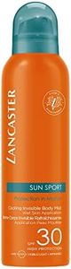Lancaster Sun Sport Cooling Invisible Body Mist SPF30 200ml | Invisible Sunscreen For Body | Broad Spectrum Sun Protection | Sweat Resistant Spray