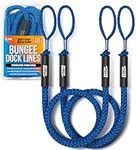 2 PK Dock Bungee Lines for Boats Bungee Dock Line Boat Accessories Marine Grade Boat Rope Boating Accessories Bungee Boat Dock Lines Jet Ski or PWC with or Without Clip Mooring Boat Lines & Dock Ties