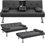 Yaheetech Modern Fabric Sofa Bed Co