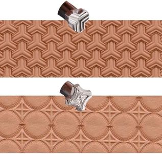 Leather Stamping Tools,2 Pieces Professional Leather Stamps for Craft Working(121-2+870)