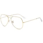 Musivon Non-prescription Glasses for Women Men Fake Glasses Clear Lens Metal Frame