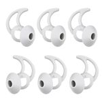 DMZHY 3 Pairs Replacement Ear Tips Earbud Cover Silicone Compatible with Bose Quietcomfort Earbuds and Bose Sport Earbuds Replacement Tips Headphone Earpads Ear Bud Tips Ear Pieces White Medium