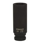 STANLEY STMT87507-8B 1/2-inch 21mm Chrome-Molybdenum Steel Impact Deep Socket (Black)