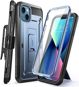 SUPCASE Unicorn Beetle Pro Series Case for iPhone 13 (2021 Release) 6.1 Inch, Built-in Screen Protector Full-Body Rugged Holster Case (Cerulean)