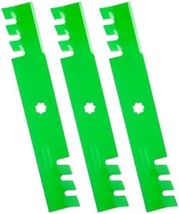 Magorfas Lawn Mower Blades Toothed Mulching GY20852 GX21784 AM141035 AM137757 for John Deere 145 155C D140 D150 D155 D160 E140 X166 Z245 48 inch Deck, 3 PCS