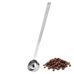 U-Taste 15ml Coffee Scoop: 18/8 Stainless Steel Measuring Coffee Spoon with 21.5cm Extra Long Handle for Ground Coffee, Beans, Powder, Espresso, Ideal for Tall Canister, Jar, Cans (15ml, Silver)