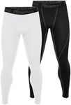 Roadbox Men’s Compression Pants Running Tights, Performance Sports Workout Leggings, Athletic Base Layer for Gym Basketball