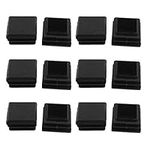 12pcs/Set 1 Inch Funiture Inserts Bung Square Gliders End Caps Chair Table Stool Legs Cover Durable