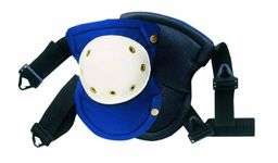 CLC Custom Leathercraft V6355 Buckle-Style Easy-Swivel Kneepads with Plastic Cap,Blue/White