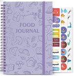 EPEWIZD Food Journal for Women Weight Lose Journal Wellness Meal Planner A5 Size Food Dairy Calories Counter Book Hardcover Workout Planner Tracking Progress Undated-Purple